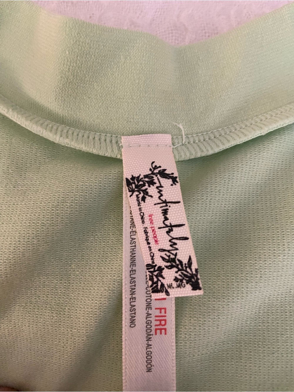 NWT INTIMATELY FREE PEOPLE LONG SLEEVE RIBBED HENLEY GREEN SHIRT SIZE M/L - Picture 5 of 8